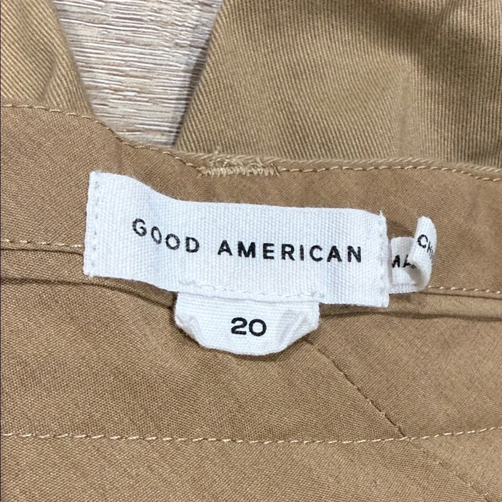 Good American Women’s Tan Chinos Flare Legs High-Rise khaki Size 20